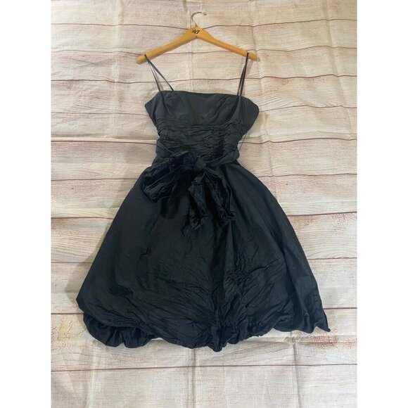 BCBGMaxazria Women's 100% Silk Sleeveless Bubble Dress - 6 - Picture 4 of 13